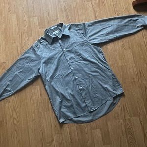 vintage oversized van Heusen grey button up